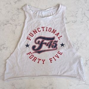 F45 Cropped Muscle Tee
